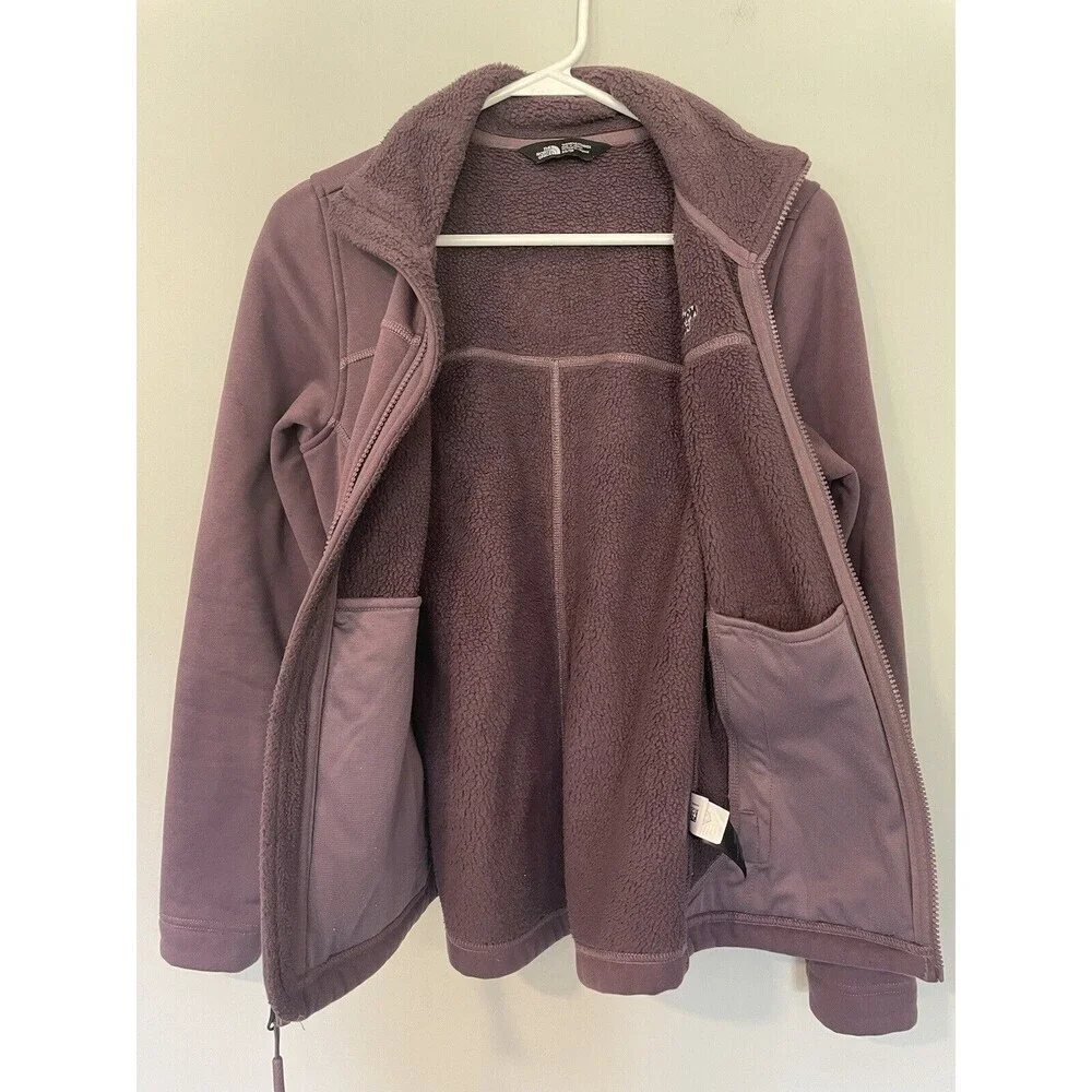 North Face Jacket Womens XS Full‎ Zip Long Sleeve Outdoors Purple Fleece Soft